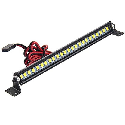 4.72" RC 24Led LED Light Bar Roof LED Lamp Body Shell Roof Light Compatible with Traxxas TRX-4 SCX10 90046 D90 SCX10 II CC01 Redcat Gen7 1/10 RC Crawler Car Truck