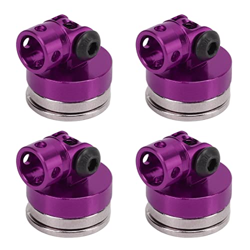 Keenso Light Aluminum Alloy RC Magnetic Body Post Set, Improve The Appearance of Your RC Car, 4 Pieces of RC Body for 1/8 1/10 Fans of Remote Control Vehicles (#1) (#2) - color: Purple