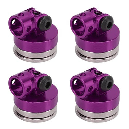 Keenso Light Aluminum Alloy RC Magnetic Body Post Set, Improve The Appearance of Your RC Car, 4 Pieces of RC Body for 1/8 1/10 Fans of Remote Control Vehicles (#1) (#2) - color: Purple