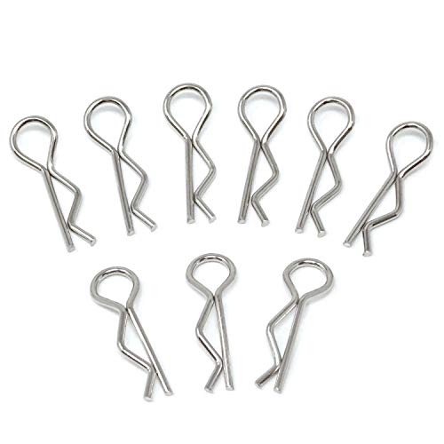 Honbay 100PCS 1/16 Metal Car Truck Buggy Shell Body Clips Pins for for RC Vehicles (1/16) - size: 1/16