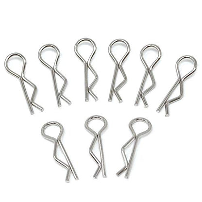 Honbay 100PCS 1/16 Metal Car Truck Buggy Shell Body Clips Pins for for RC Vehicles (1/16) - size: 1/16