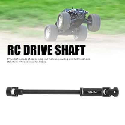 Drfeify RC Drive Shaft, Metal RC Car Crawler Drive Shaft with Screws for SCX10 1/10 Cars (126-144MM - size: 126-144MM