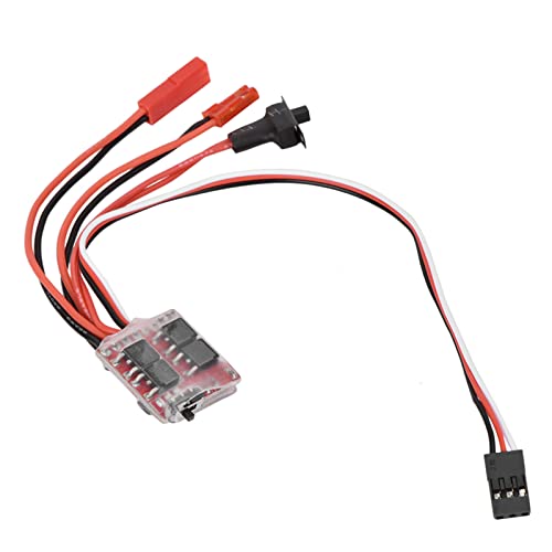 30A Brushed ESC Speed Controller with Brake for RC Car Red Black Material Voltage 4-8V