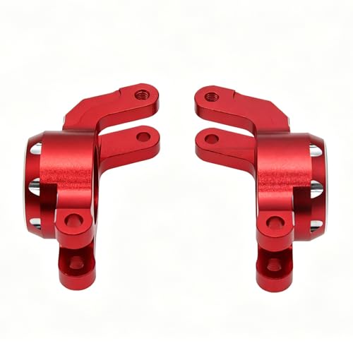 2Pcs Rear Hubs Steering Knuckles for ARRMA Mini Kraton 1/16 3S,Red | CNC Aluminum,Upgrade Kit,Durable,Install Directly - color: Red