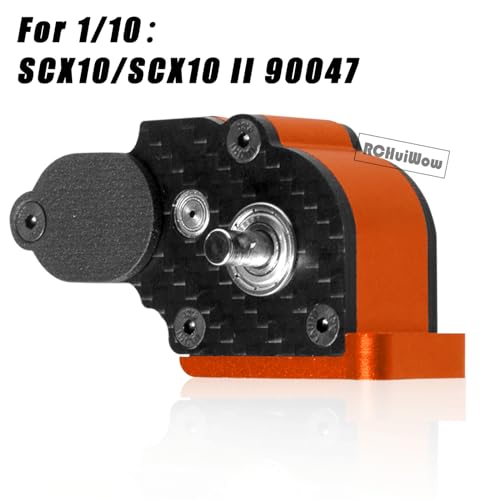 LCG Center Gearbox Transmission Box Upgrades Part for SCX10 SCX10 II 90046 90047 1/10 RC Crawler Car,Aluminum Middle Transmimssion Gearbox,Orange - color: Orange(1pc)