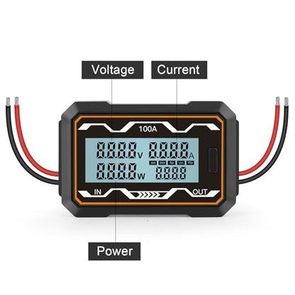 Battery Consumption Performance Meter 100A LCD Display Voltage Current Watt Power Analyzer