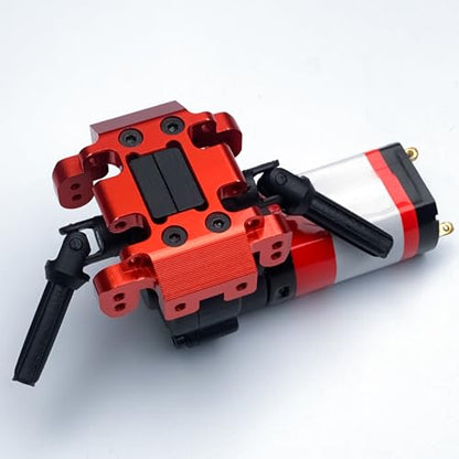 RCHUBAM Center Skid Plate Transmission Mount for 1/18 Redcat Ascent (Red) | CNC-Machined Aluminum Skid Plate,RC Rock Crawler Upgrades Parts - style: Red