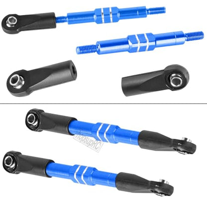 RC Adjustable Turnbuckles Links Upgrades Parts for 1/16 Mini E-Revo Summit Truck RC Car.Aluminum Front Rear Adjustable Turnbuckles Camber Links Toe Link Hops Up,Navy Blue - color: Navy Blue(for 1/16)