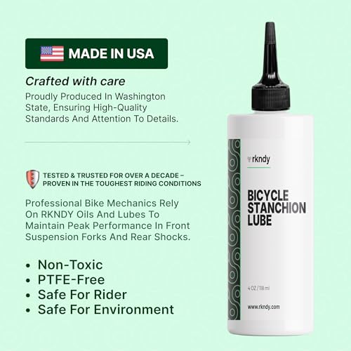 Fork Stanchion & Shock Lube - Premium Bicycle/Bike Suspension Lubricant for Eliminating Rust, Dirt, and Contaminants from Seals, Ensuring Smooth Riding and All-Weather, Long-Lasting Protection