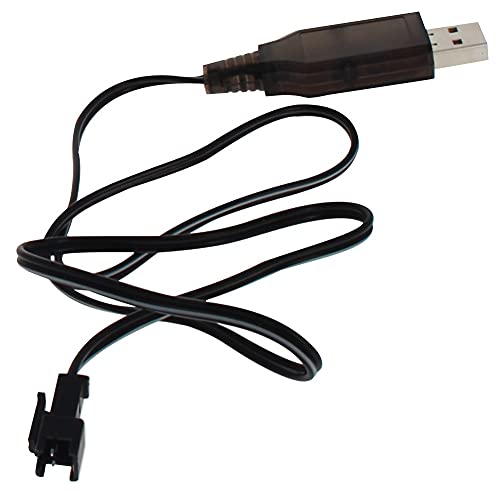Heyiarbeit SM-2P Positive USB Charging Cable for RC Car 7.2 V 250 mA Ni-MH Ni-CD Battery 2Pcs - size: SM-2P 2Pcs