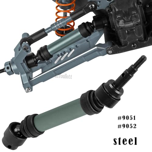 RC Aluminium Upgrades Part Caster Block,Steering Blocks,Stub Axle Carriers,Drive Shaft for 1/10 Slash/Rustler/Stampede/Jat0 4x4 4WD VXL,CVD/Axles/DriveShaft Hops Up,Titanium - color: Titanium-(for 1/10）