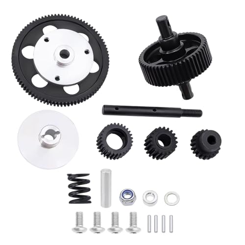 RC Car Accessories Compatible with Axial for SCX10 87T Spur Gear 20T Pinion Upgrade Part Gearbox Gears Transmission Gear Set for 1/10 RC Crawler