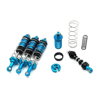 RC Cars Spare Parts for MJX 16207 16208 16209 16210 H6 Front and Rear Hydraulic Shock Absorbers Metal Upgrade Remote Control Car Accessories RC(Yellow) - color: Yellow