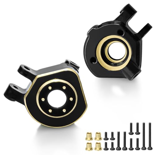 LRFHL RC Brass Steering Knuckles Black Coating for 1/32 Redcat Ascent-32 - color: Brass Steering Knuckles