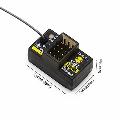 HTLNUZD Flysky FGr4B 4CH AFHDS 3 Receiver for RC Car Boat 2.4Ghz PWM/PPM/i-Bus/S.Bus/i-bus2 Output Compatible FS PL18 NB4 Lite NB4 Transmitter