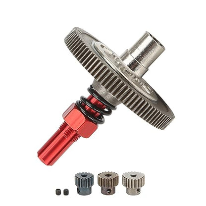 SUNGOOYUE Slipper Gear Set Metal Assembly Aluminum Alloy Steel 91T Gear with 17T 19T 21T Pinions for Arrma Senton 1 10 RC Cars Upgrade Parts for Racing and Bashing (Red) - color: Red