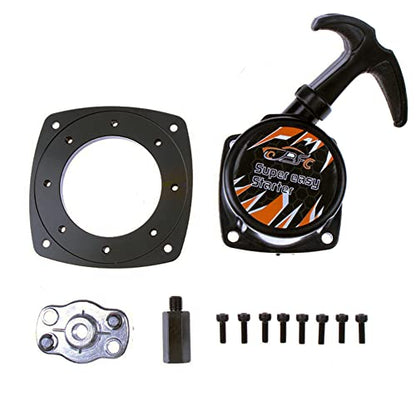 Super Easy Pull Starter for Zenoah Chongyang 23CC 26CC 29CC Rovan 23-30.5CC Engine (Black) - color: Black