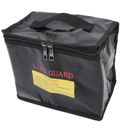 Fireproof RC Battery Storage Bag | Explosion Proof Safe Pouch with Handle and Zipper for Charging