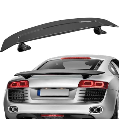VEVOR GT Wing Car Spoiler, 46.3 inch Universal Spoiler, Compatible with Most Sedans and Coupes, High Strength ABS Material, Car Rear Spoiler Wing, Racing Spoiler BGW/JDM Drift Glossy Black - size: 46.3 Inch, style: ABS