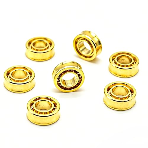 AXK 5Pcs R188 Golden Yoyo Bearing UR188 Fingertip Gyro Bearing 6.35X12.7X4.76mm UR188KK