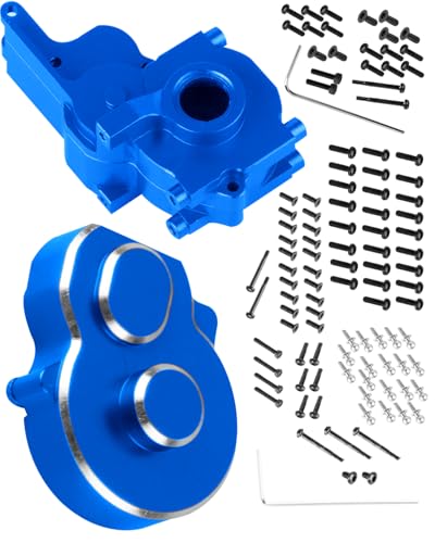 RC Gearbox Case & Screws Upgrades Part for 1/24 Micro-B,1/28 Micro-T,Aluminium Alloy Transmission Case w/Screws of Whole Vehicle,Navy Blue