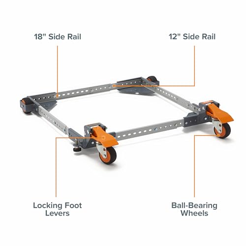 BORA PM-2500 Mobile Base for Shop Equipment - Adjustable Table Saw Base - style: 2 All Swivel Casters