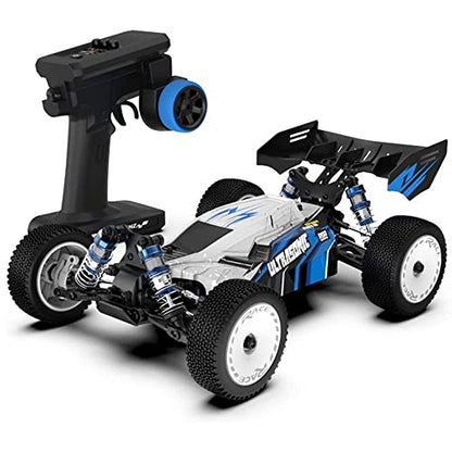 RC Car, 1/14 Scale 2.4GHz Remote Control Car, 4WD 60km/h High Speed Racing Car, Off-Road Buggy Drift Car RTR with Aluminum Alloy Chassis, Fast Race Buggy Hobby Car - color: E, size: 3 battery