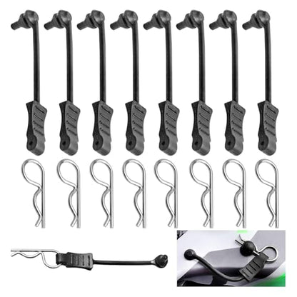 20pcs HobbyPark Universal RC Car Body Clips and Pull Tabs Retainer R Pins for 1/10 Traxxas Arrma Axial Losi & All 1/8 Redcat HPI HSP Truck Buggy Shell Replacement Parts - size: 1.4mm Rod Silver Clips