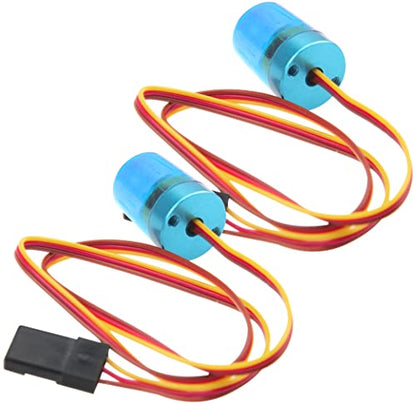 2Pcs Vgoohobby Multi-Function RC LED Flash Lights Alarm Lamp Flashing Rotating Beacon Light Compatible with 1/10 TRX4 SCX10 RC Crawler Car 1/14 Tamiya Tractor RC Truck (Blue) - color: Blue