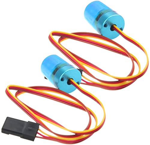 2Pcs Vgoohobby Multi-Function RC LED Flash Lights Alarm Lamp Flashing Rotating Beacon Light Compatible with 1/10 TRX4 SCX10 RC Crawler Car 1/14 Tamiya Tractor RC Truck (Blue) - color: Blue