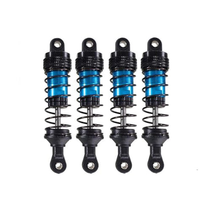 4PCs Upgraded Shock Absorbers Front ＆ Rear Hydraulic Shock Absorbers for MJX Hyper Go SCY Wltoys H16BM H14BM 14301 14302 14303 1/12 1/14 1/16 RC Car Upgrade Parts (77mm Blue) - color: 77mm Blue