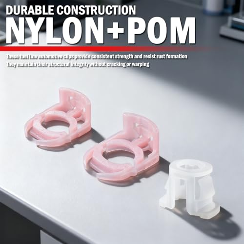 70PCS Fuel Line Clips Replacement Kit,7 Size Includes 5/16" & 3/8" Fuel Line Clamps OEM# 22717568/93740718,Brake Hose Clip Set as Car Accessories Compatible with Ford/Chrysler/GM