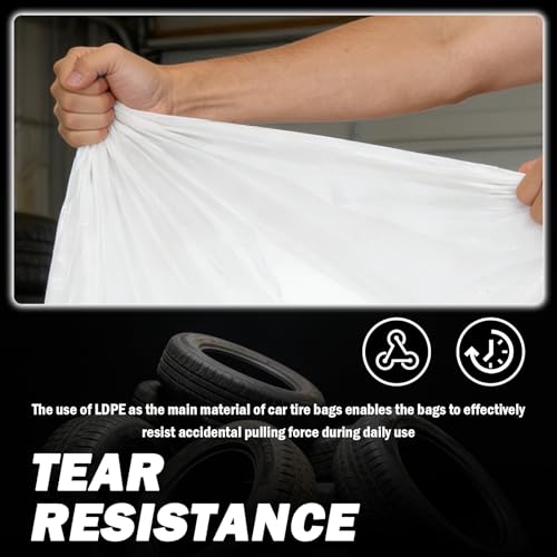 4PCS Extra Large Tire Bags for Storage,LDPE Car Tire Storage Bags Provides Dust & Waterproof Protection,Tear-Resistant Tires Covers as Wheel Storages Bag for Transportation