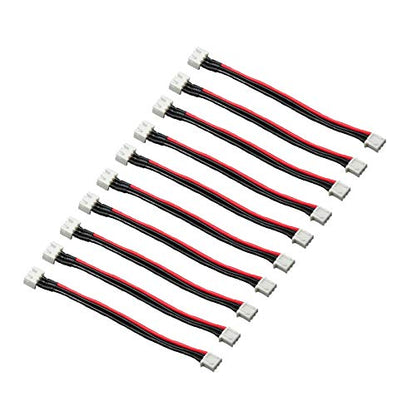 10pcs 2S 3Pins Balance Extension Cable JST-XH Male to Female Lipo Adapter Plug with 5.9inch 22AWG Silicone Wire (2S 3Pins) - size: 2S 3Pins