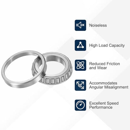 uxcell 13889/13836 Tapered Roller Bearing Cone and Cup Set, 1.5" Bore x 2.5625" OD x 0.5" Thick, Chrome Steel Taper Bearing Set, ABEC-3 - size: 13889/13836