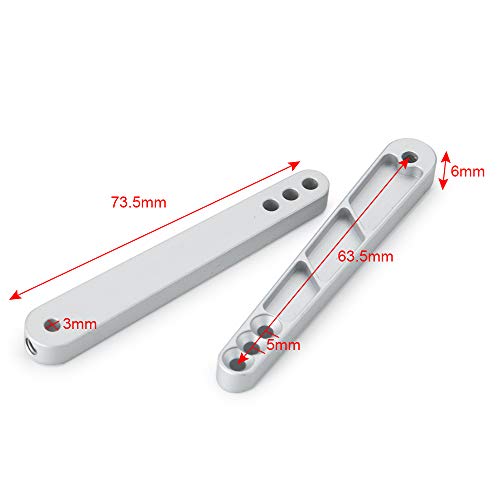 Alloy Metal Rear Sway Bar Anti-roll Set for 1/10th Rock Crawler Car Axial Wraith RR10/90048/90053,Yeti 90025 (Silver) - color: Silver