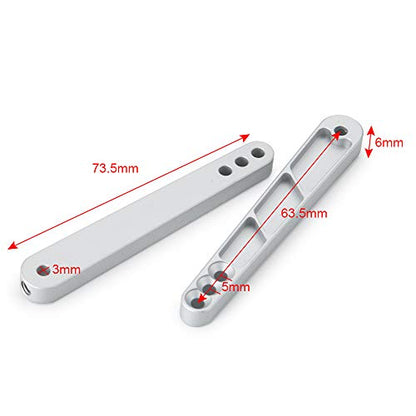 Alloy Metal Rear Sway Bar Anti-roll Set for 1/10th Rock Crawler Car Axial Wraith RR10/90048/90053,Yeti 90025 (Silver) - color: Silver