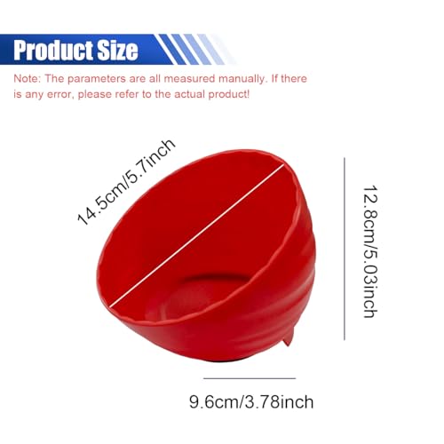 5.7 Inch Magnetic Nut Cup, Dual-Sided Magnetic Bowl, Curved Tool Tray Holds Up to 6 Lbs, Multi-Use Magnetic Parts Tray for Car Bolts Nuts Screws Small Parts Organizer(Red) - color: Red