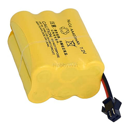 7.2V 400mAh NiCD Battery SM-2P Rev Male Plug for RC Model Buggy Car Truck Racing Speed Boat