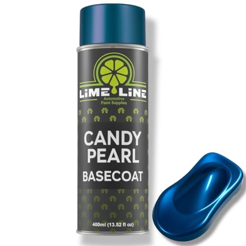 LiME LiNE Candy Pearl Basecoat Aerosol Spray Paint - Automotive Custom Car Paint for Pro Results - No Spray Gun Needed (Bright Blue) - color: Bright Blue