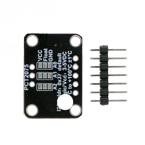 HiLetgo PCT2075 Temperature Sensor 11 Bit Higher Accuracy ADC Measurement I2C Temperature Sensor Compatible to QT/Qwiic with Pins