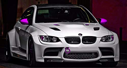 x xotic tech JDM Track Racing Style Bumper Trailer Tow Hook Ring Decoration Sticker Universal Fit All Car Truck SUV, Purple - color: Purple