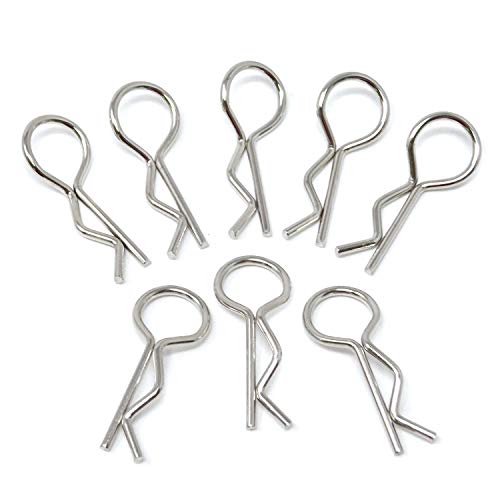 Honbay 100PCS 1/10 Metal Car Truck Buggy Shell Body Clips Pins for for RC Vehicles - size: 1/10