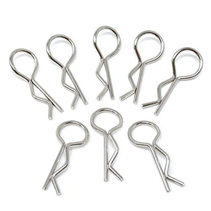 Honbay 100PCS 1/10 Metal Car Truck Buggy Shell Body Clips Pins for for RC Vehicles - size: 1/10