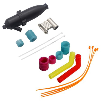 Exhaust Pipe Tubing,Silicone Exhaust Extension Tube & Plastic RC Exhaust Pipe 129mm 02026