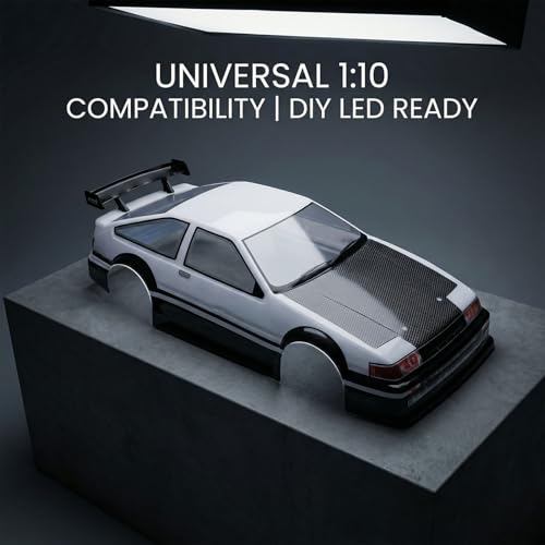 RC Car Body Shell RC Car Painted Body Shell Painted 1/10 Scale Precut PVC Clear Graphic Pattern 26cm Wheelbase Sports