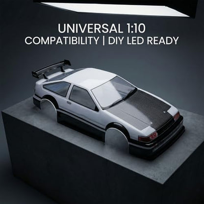 RC Car Body Shell RC Car Painted Body Shell Painted 1/10 Scale Precut PVC Clear Graphic Pattern 26cm Wheelbase Sports