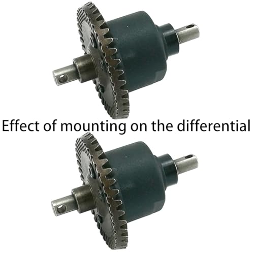 Differential Gear Set Assembly Upgraded Diff Gear Kit for 1/10 HQ727 Traxxas Slash 4x4 Ford Rally Stampede XO-1 Raimo RC Car, Include Output Gears (2), Spider Gears (2), and Spur Gear