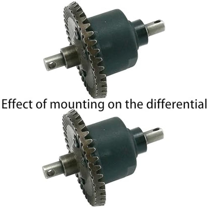 Differential Gear Set Assembly Upgraded Diff Gear Kit for 1/10 HQ727 Traxxas Slash 4x4 Ford Rally Stampede XO-1 Raimo RC Car, Include Output Gears (2), Spider Gears (2), and Spur Gear