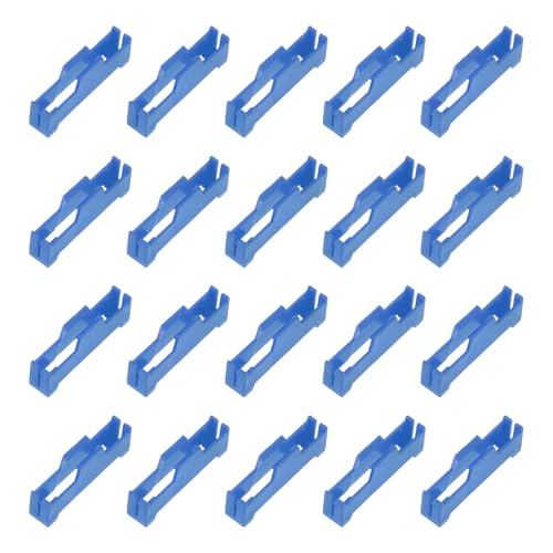 MECCANIXITY 40 Pcs Servo Extension Cable Clips Lock, Servo Cable Safety Connector Lead Wire Buckle Lock for RC Car Plane Boat DIY Y Adapter Cable, Blue - color: Blue
